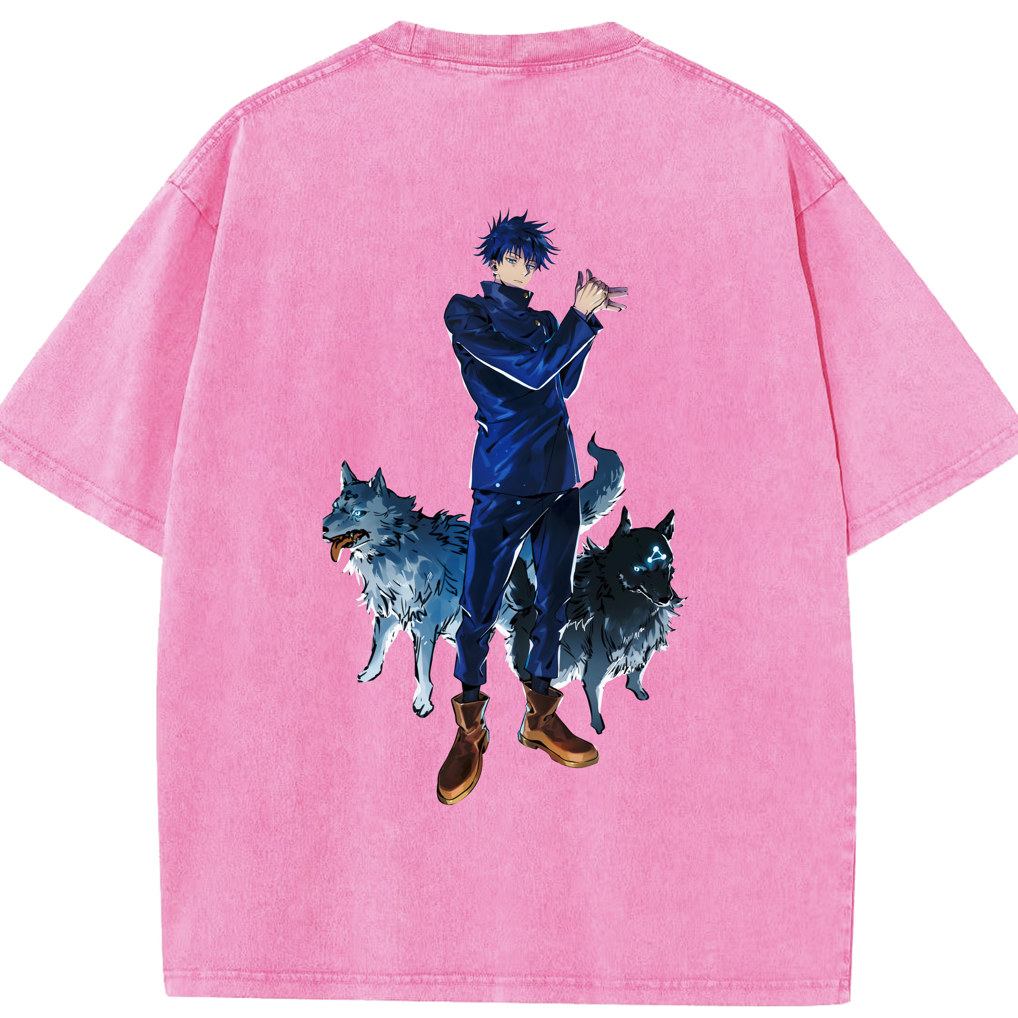（画像用） 呪術廻戦 Jujutsu Kaisen 綿100% ヴィンテージ風 半袖Tシャツ（背面プリント）